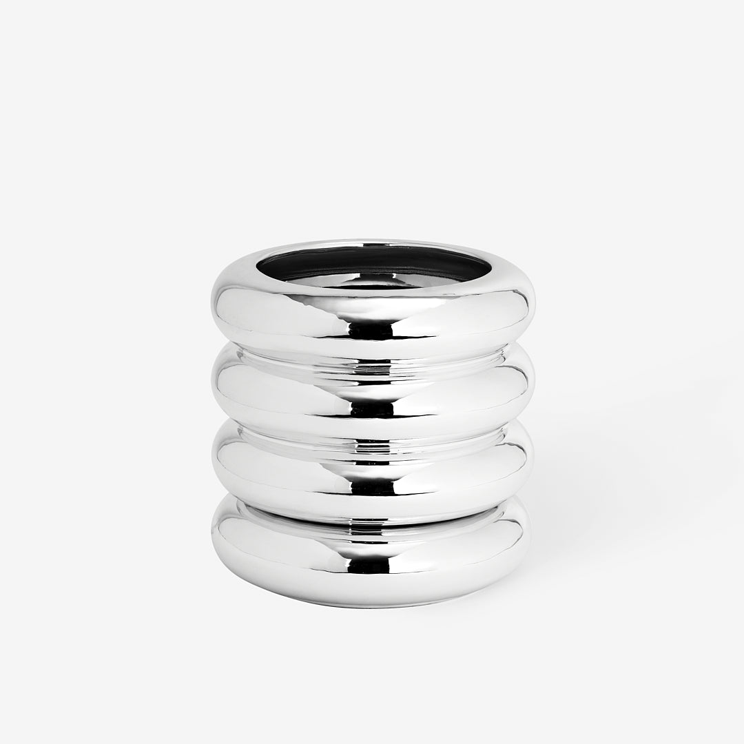 Stacking Planter - Tall, Chrome